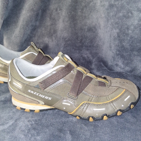 Skechers Shoes - Skechers Olive and Tan Athletic Shoes